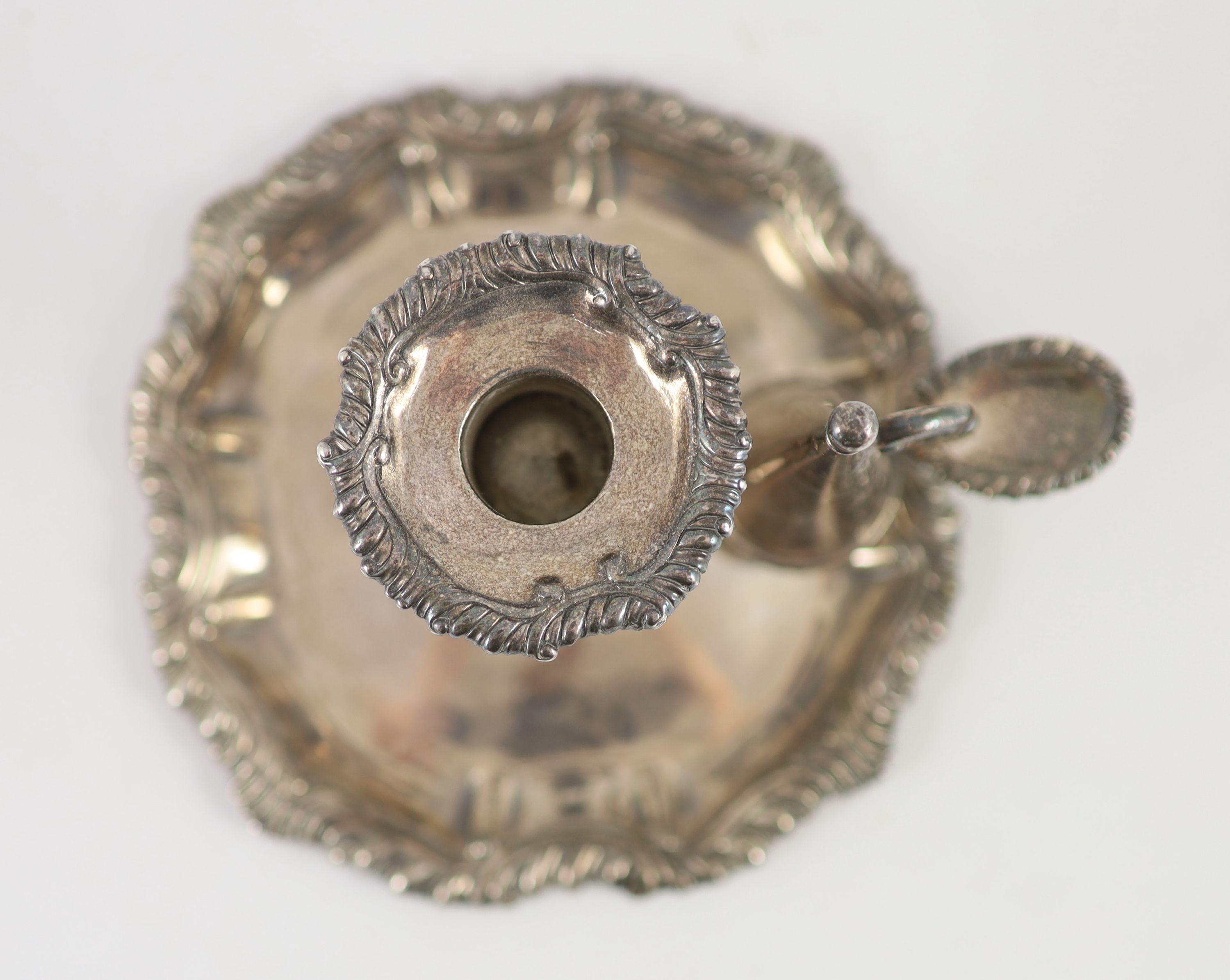 A George III silver chamberstick, by Emes & Barnard